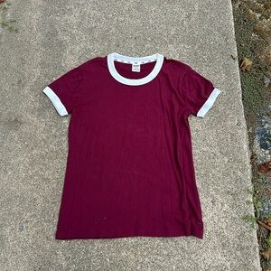 Pink brand ringer tee! Size Large! Has been worn